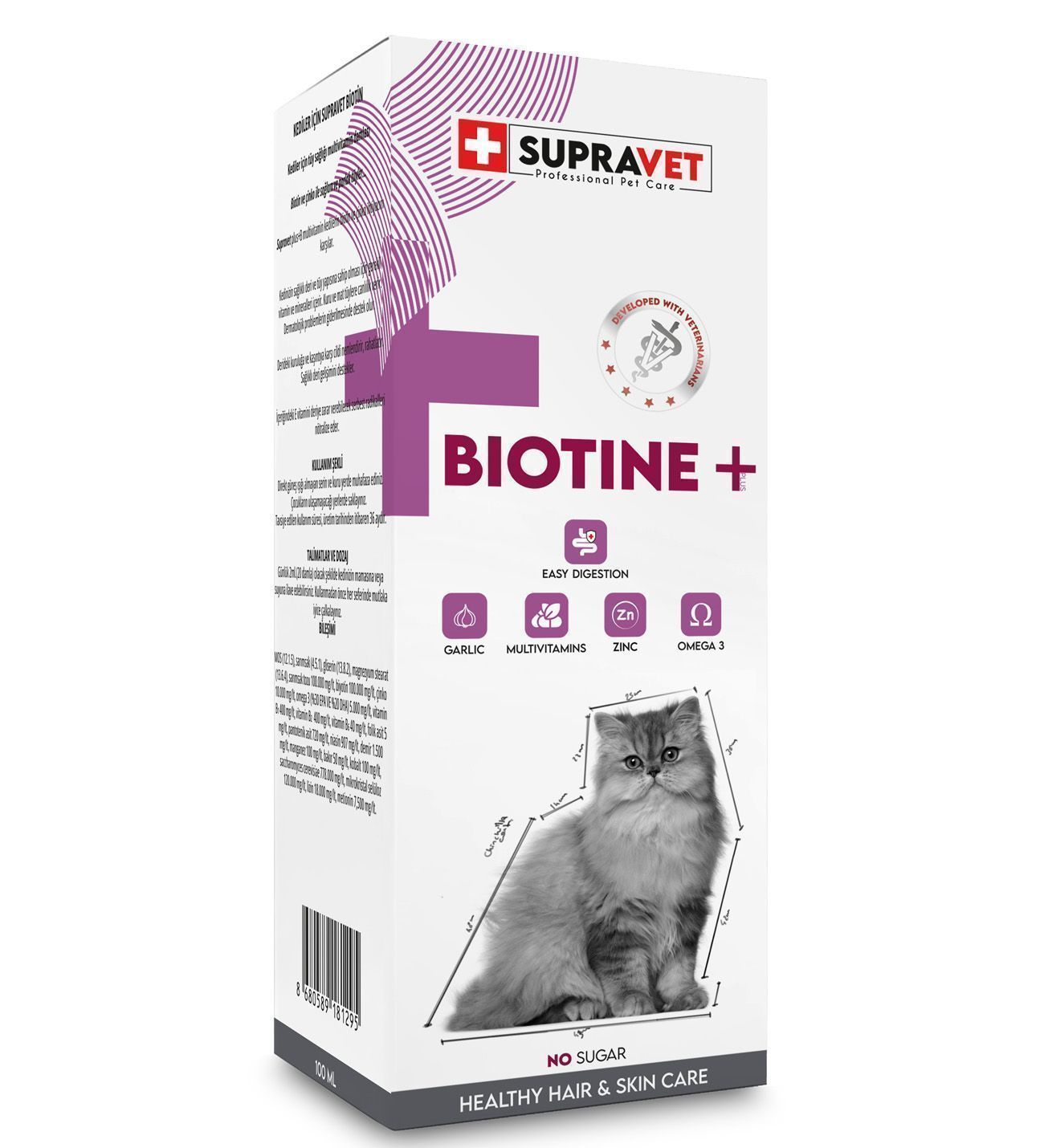 Plus +B For Cats Biotine Damla 100 ML + Zinc + Multi Vitamin ( Kediler ...