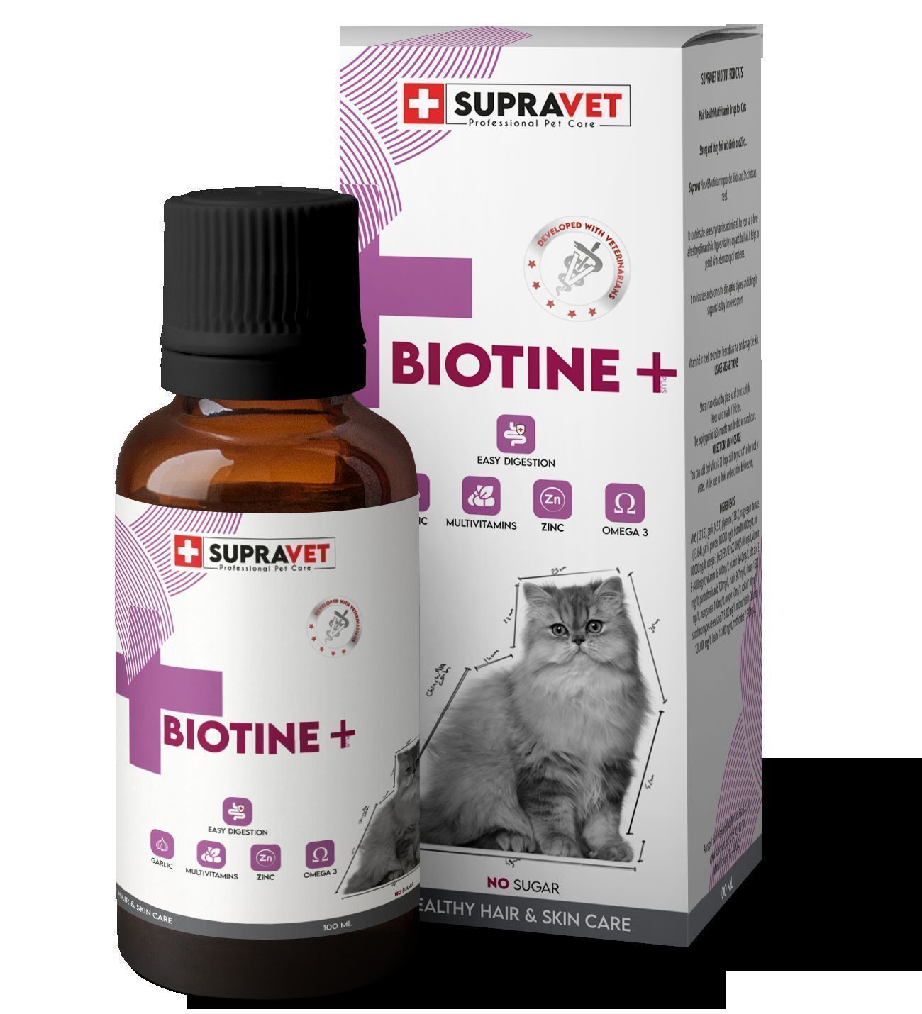 Plus +B For Cats Biotine Damla 100 ML + Zinc + Multi Vitamin ( Kediler